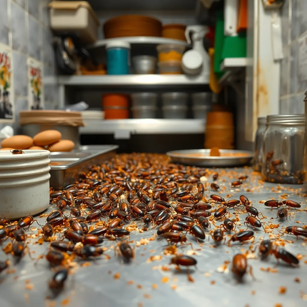 Infestation de cafards